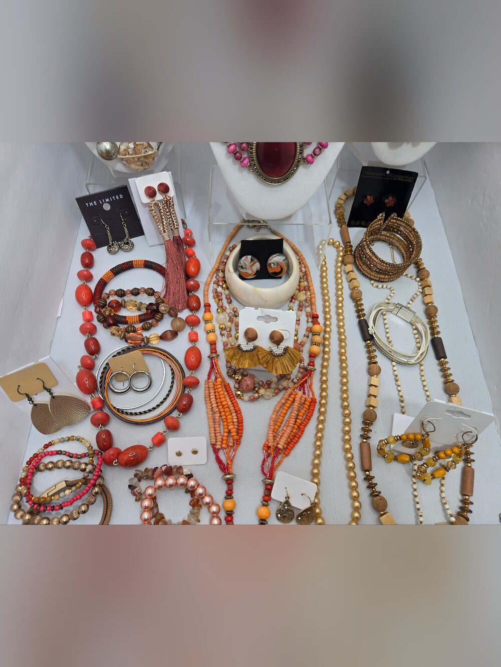 HUGE ​48pc Vintage & Modern Jewelry Lot CHICO'S LIMITED BPD Necklaces Earrings - Picture 3 of 16